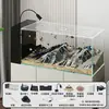Acuario Stream Tank Acuario de Vidrio Ultra Blanco Acuario para Sala de Estar Paisajismo Ecológico Filtración Generador de Oxígeno Filtro Lateral Stream Tank