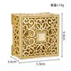 Caja de Dulces Creativa para Boda Estilo Europeo Oro Plateado Electrochapado Cuadrada Caja de Dulces de Plástico Regalo de Acompañamiento para Boda Caja de Dulces con Tapa