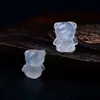 Ágata Branca Natural Urso Acessórios Acessórios Contas Espalhadas DIY Pulseira Feminina Colar Urso de Ágata Branca