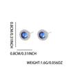 Aretes de Circonia con Diamante de Color para Hombres, Gama Alta, Versátiles Aretes Franceses de Lujo Ligero para Mujeres, Joyería de Diseño de Moda y Tendencia al por Mayor