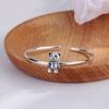 Pulsera linda de oso temperamento coreano dulce estudiante plateada oso animal fresco pequeño suministro de comercio electrónico