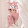 Bufanda, Gorro y Guantes Lindos de Dibujos Animados Kuromi, Tres en Uno para Niños, Bufanda Espesa para Hombres y Mujeres, Cálida y Espesa en Invierno