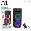 Comércio exterior fornecimento direto modelo privado BT-2446 alto-falante bluetooth sem fio ao ar livre duplo 4 polegadas portátil estéreo bluetooth colorido