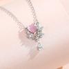 Lindo colar em Prata 925 design feminino nicho luxo leve corrente de clavícula flor pingente de borboleta com franja get things ins