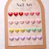 Lindos Macarrones Corazón Dibujos Animados Joyería para Uñas Resina Estéreo Accesorios de Uñas Portátiles Pegamento en Crema DIY Pequeños Accesorios