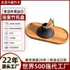 Dongguan fábrica de comercio exterior plato de almacenamiento para gel de ducha personalizado tocador de habitación bandeja para joyas baño bandeja pequeña de bambú