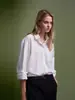 Camisa Blanca Sin Estampado para Mujer Primavera y Verano Nuevo Estilo Coreano Lujo Ligero Holgada Estilo Perezoso Camisa