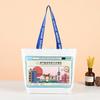 Bolsa Tecida de Celebridade da Internet Xiaohongshu Sacola de Plástico PP Personalizada Bolsa Tecida Criativa Estampada Bolsa de Compras Tipo Barco de Grande Capacidade