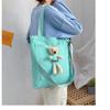 Bolsa de Lona Urso Feminina Grande Capacidade 2023 Nova Tendência Popular Bolsa de Ombro Tote Bolsa de Lona para Aula Estudante