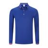 Camisa polo de algodão com lapela e manga comprida, para homens e mulheres, para funcionários da empresa, roupas de trabalho, camiseta estampada com logotipo bordado