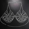 Cross-border novo criativo teia de aranha strass cadeia do corpo europeu e americano sexy amor peito cadeia acessórios cadeia do corpo