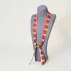 Colar Cachecol de Seda com Contas de Bolinhas Design de Nicho Feminino Corrente de Clavícula Ajustável Acessórios para Suéter