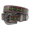 Cinto de Strass Estampado Padrão de Alta Qualidade Feminino Vintage Estilo Étnico Cinto Grafite Y2K Street Cultura Yabi