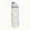 Taza Termo para Bebida Doble de Acero Inoxidable 304 con Tapa Pop-Up y Popote Personalizable, Taza de Fruta con Bolso para Exteriores, Botella de Agua Deportiva