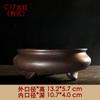 Vaso de flor de areia roxa Yixing feito à mão Acorus calamus suculenta miniatura de minério bruto de argila de cobre antiga vaso de areia roxa para bonsai