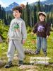 Sudadera de forro polar con cuello alto a media altura y estampado de dinosaurios para niño Invierno 2026 Nuevo estilo para bebé Top grueso y cálido Moderno