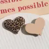 Parche de Joyería con Estampado de Leopardo Flocado Color Café Coreano Corazón de Melocotón Dachshund Oso Parche DIY Accesorios para Diadema Cuerda de Cabello Funda de Teléfono Móvil