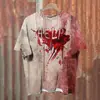 Halloween Tendencia Verano 2024 Unisex Manga Corta Influencer Rendimiento Diversión Letra Peculiar Estilo Estampado 3D
