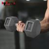 Halteres Sólidos de Ferro Fundido Revestidos de Borracha em Vários Tamanhos, Adequados para Homens e Mulheres, para Exercícios de Fitness, Halteres Fixos Hexagonais Atacado