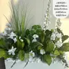 Arreglos Florales para Bodas, Arreglos Florales Estilo Bosque, Flores Colgantes de Hierba de Espárrago, Flores Guía de Camino de Flores Artificiales, Arreglos Florales de Fondo para Decoración de Salón de Bodas