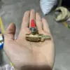 Válvula de bola de unión de latón HATO de fábrica, válvula de bola de paso recto para intubación, 1/4 de hilo exterior M8 pagoda, válvula neumática pequeña, transfronterizo