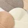 Gorro 10% Cachemir, 90% Mezcla de Lana, Estilo Coreano Otoño e Invierno Doble Capa Tejido Resistente al Viento de Alta Gama Cálido Gorro para Adultos para Mujer