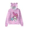 Sudadera con capucha de verano 3D Cross-borDer Sanrio MeloDy orejas de gato para adulto y ropa para niños con estampado