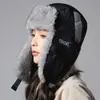 Gorro de Invierno para Mujer con Forro Polar, Gorro Engrosado a Prueba de Viento y Nieve para Ciclismo al Aire Libre, Protección para los Oídos, Resistente al Viento y al Frío, Gorro Lei Feng del Noreste para Hombres