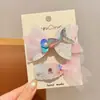Pinza para el pelo de cola de marisco con lentejuelas y perlas para niños, Pinza para el pelo de lazo iridiscente para niña, Accesorios para el pelo de princesa sirena para niñas pequeñas