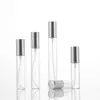 Botellas de spray de vidrio al por mayor, botellas de perfume con tapa de rosca, botellas vacías, botellas transparentes de muestra cosmética y botellas de vidrio tipo prensa