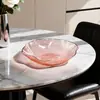 Nueva bandeja de plástico para frutas para uso doméstico en la sala de estar, bandeja para bocadillos y frutas secas, estilo de lujo ligero, bandeja de dulces transparente, alto valor estético, venta al por mayor