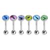 Piercing de Língua Transfronteiriço Novo F136 Liga de Titânio Multicolor Olho de Gato Pupila Gota de Olho Joia de Perfuração Personalizada