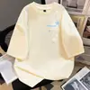 Camiseta de manga corta con copo de nieve estilo callejero americano para hombre, nueva tendencia de verano 2026, ajuste holgado, cuello redondo, manga corta, top de algodón puro