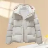 Moda de Invierno 2026 Nuevo Abrigo de Algodón con Capucha, Chaqueta Puffer Versátil Holgada y Cálida, Ropa Exterior Casual de Algodón para Mujer