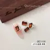 Decorações K9 para nail art, cor de caramelo, fundo aberto, empilháveis, outono/inverno, estilo Melard, quadrado robusto, formato de ovo de pombo, bolinhas de strass feitas à mão para decoração de unhas