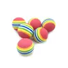 Juguete para Gatos Bola Arcoíris EAV Rayas de Colores Gatito Jugar Bola Resistente a Mordeduras Golf Exterior Gato Mascota Contacto