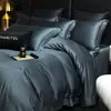 Juego de cuatro piezas de algodón de fibra larga estilo hotel de lujo, funda de edredón y sábana de algodón puro, juego de exportación de alta gama, ropa de cama para regalo al por mayor 4