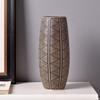Nuevo Estilo Chino Simple Moderno Negro Cerámica Tallada Jarrón Florero Puede Almacenar Agua Hogar Decoración Suave Adornos Luna Ver