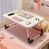 Mesa de cama pequeña plegable, escritorio de computadora simple para estudiantes, mesa de juegos para laptop para dormitorio, escritorio multifuncional para estudiantes