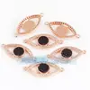 Accesorios de joyería europeos y americanos concha de abulón nácar perla piel de pescado circón incrustado Ojo de Diablo mal