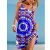 2024 Nuevo Vestido Casual de Tirantes sin Mangas con Estampado Digital 3D para Mujer Urbana de Comercio Exterior Estilo Graffiti Venta Directa de Fábrica