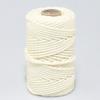 Cuerda de algodón de color de 3 mm, hilo de algodón, aproximadamente 50 yardas/rollo, venta al por mayor de fábrica, paquete de tapiz, cuerda de material tejido a mano para bricolaje
