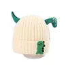 Gorro de Felpa 3D de Dinosaurio para Niños para Otoño e Invierno, para Niños y Niñas, Protector de Orejas, Forro de Felpa, Gorro de Lana Tejido Engrosado para Niños de Edad Media, Moderno