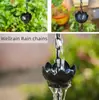 Cadena de Lluvia para Jardín Exterior con Colibríes, Cadena Guía de Agua para Patio, Cadena de Drenaje para Aleros, Cadena de Lluvia para Villa, Decoración de Canalón, Cadena de Bajante