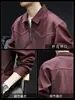 "Estilo Old Money" Sudadera con Capucha y Solapa de Media Cremallera para Hombre Otoño 2026 Nuevo Estilo Mezclilla Sintética Casual Holgada Manga Larga