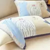 Toalla de Almohada de Gasa de Algodón Puro de Cuatro Capas Clase A, un Par de Toallas de Almohada de Dibujos Animados, Anti-Aceite, Nuevos Estilos de Protectores de Almohada para Todas las Estaciones