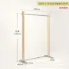 Estante de Exhibición para Tienda de Ropa de Acero Inoxidable con Color Madera Natural Estilo Chino, Soporte de Exhibición Engrosado, Accesorios de Belleza Minimalistas de Moda, Perchero