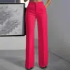 Pantalones de traje casual de pierna recta adelgazantes de cintura alta para mujer de talla grande, nuevos, de estilo europeo y americano, transfronterizos, simples, para 2026