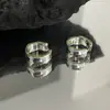 Aretes Geométricos de Ala Ancha de Aguacate para Mujer, Diseño de Nicho Coreano, Aretes Irregulares de Letras, Accesorios Asimétricos para Orejas