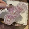 Nuevo Clip para el Cabello de Lujo Coreano Hecho a Mano con Flor de Seda y Cristal, con un Toque de Alta Gama, Pasador Grande para Mujer, Accesorio para el Cabello Estilo Francés